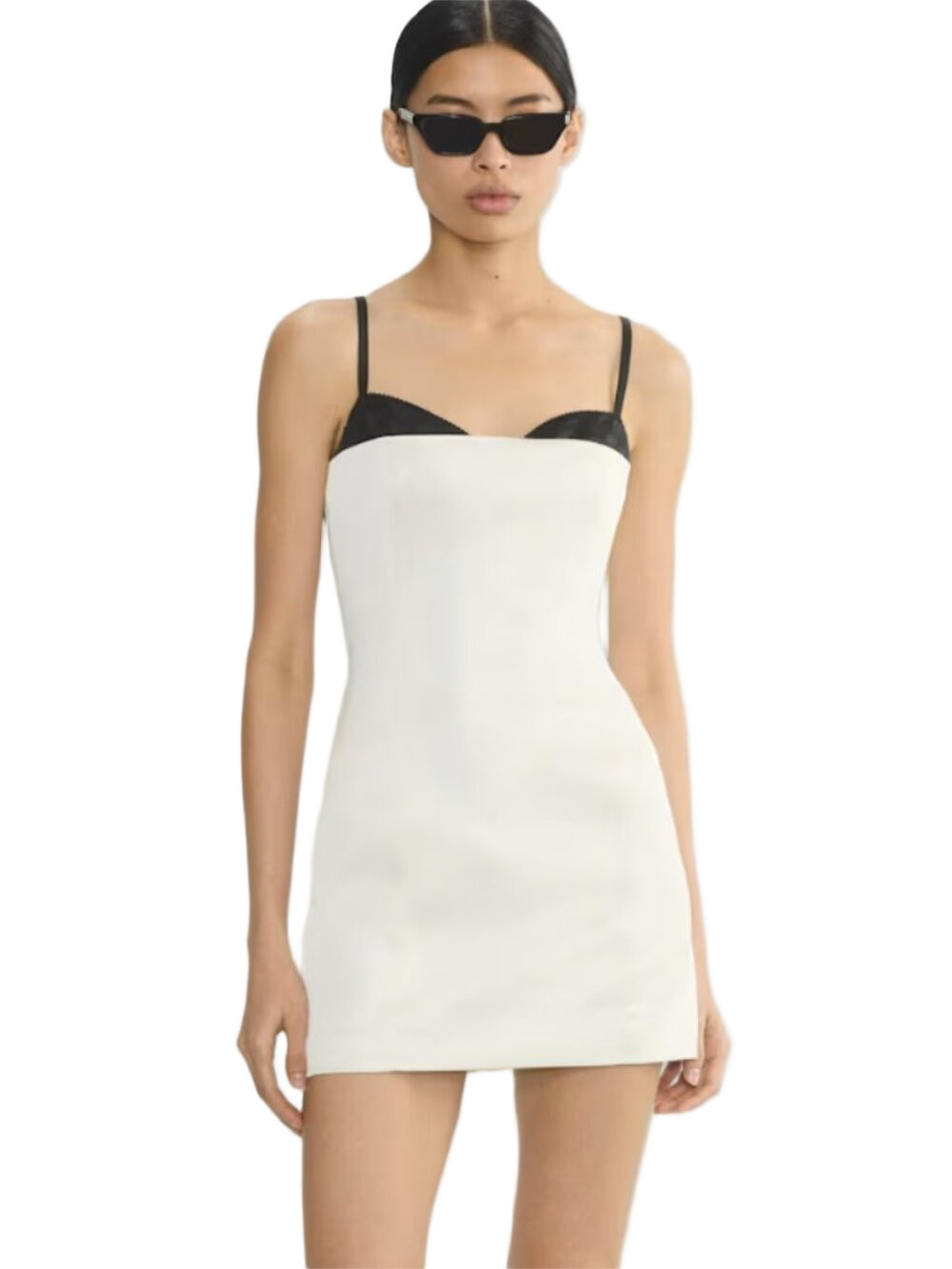 Aritzia Ten Hypnotize Satin Bustier Micro Dress Birch Size 4